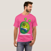 T-shirt Emoji, Alien Dizzy Vert (Devant entier)