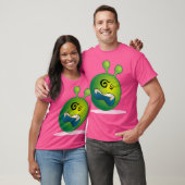 T-shirt Emoji, Alien Dizzy Vert (Unisexe)