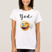 T-shirt Emoji Blanc, Yoh ! (Devant)