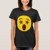 T-shirt Emoji Crossed Out Eyes Yellow Smile Face (Devant)