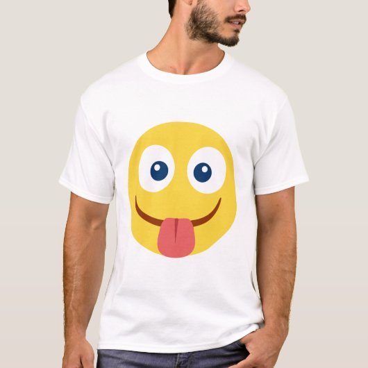 T-shirt Emoji de langue coincée (Devant)