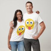 T-shirt Emoji de langue coincée (Unisexe)