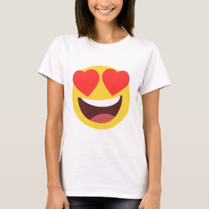 T-shirt Emoji des yeux du coeur