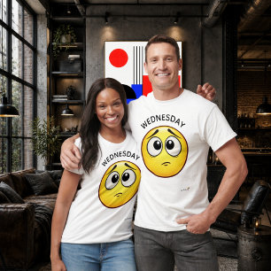 T-shirt Emoji Ennuyé Humeur du Mercredi Design
