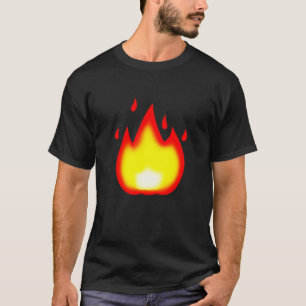 T-shirt Emoji Fire Flame Hot Tee