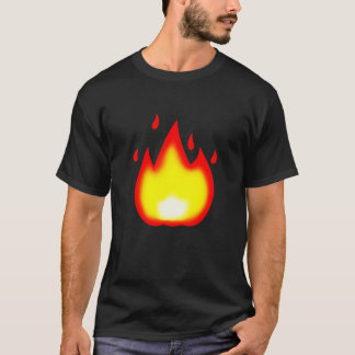 T-shirt Emoji Fire Flame Hot Tee