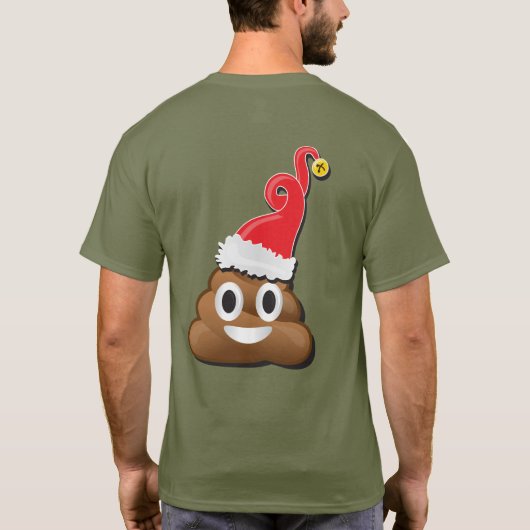 T-shirt Emoji Père Noël poop laide de Noël (Dos)