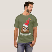 T-shirt Emoji Père Noël poop laide de Noël (Devant entier)