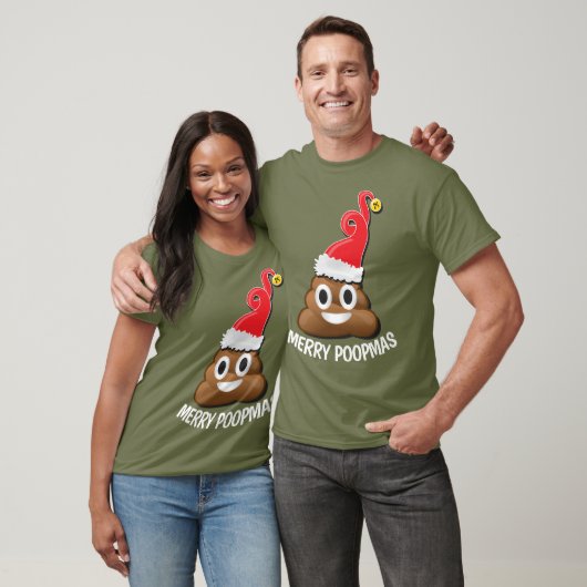 T-shirt Emoji Père Noël poop laide de Noël (Unisexe)