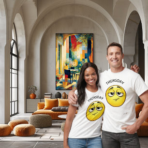 T-shirt Emoji Plein d'Espoir Création d'Humeur du Jeudi