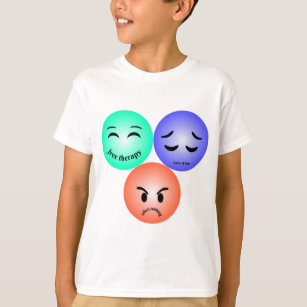 T-shirt Emoji sentiments avec des citations heureuses, tri