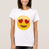 T-shirt Emoji T-Paita Heart Eyes (Devant)