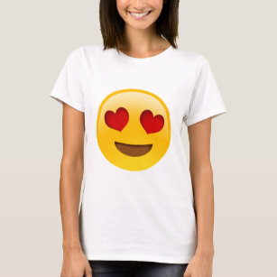 T-shirt Emoji T-Paita Heart Eyes
