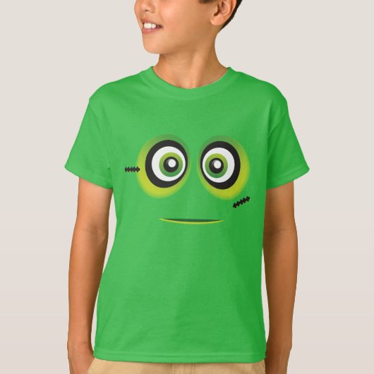 T-shirt Emoji vert de monstre de Lil (Devant)