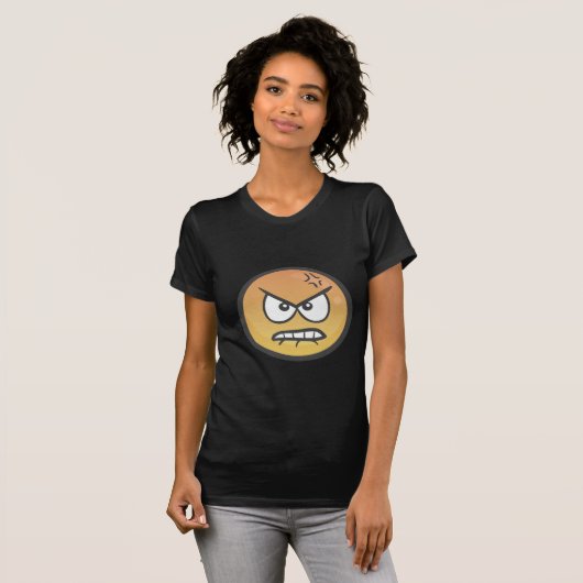 T-shirt Emoji : Visage boudant fâché (Devant entier)