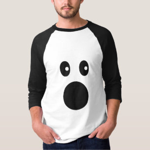 T-shirt Emoji visage choqué drôle minimaliste dessin animé