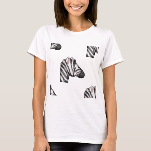 T-shirt emoji zebra (Devant)