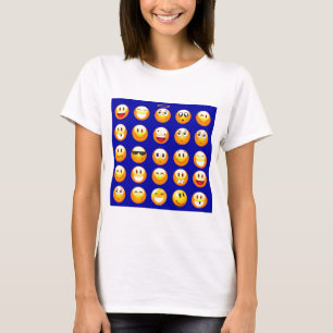 T-shirt emojis bleu foncé