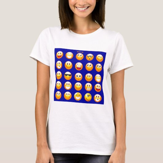 T-shirt emojis bleu foncé (Devant)