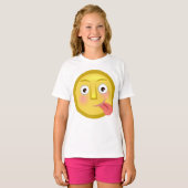T-shirt Émoticole avec langue sortie (Devant entier)