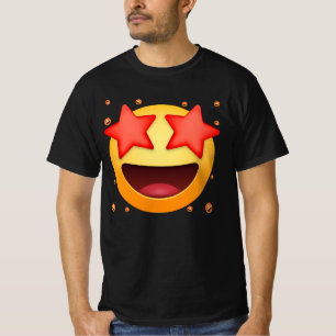 T-shirt Emoticon Star Fraîche Eyes Smiling Visage Starry