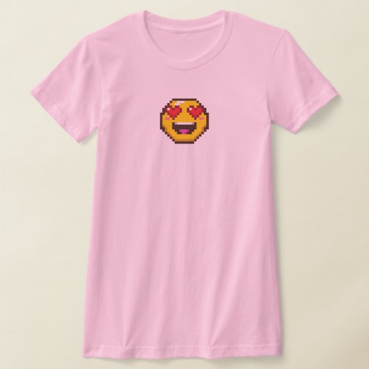 T-shirt émoticône 8 bits rétro (Poser)