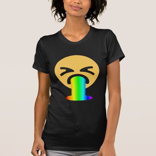T-shirt émoticône arc-en-ciel (Devant)