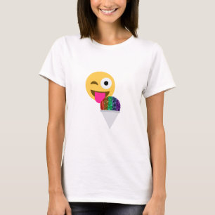 T-shirt émoticône de parties scintillant