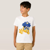 T-shirt émoticône de police (Devant entier)