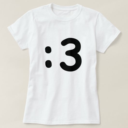 T-shirt Émoticône face chat : 3 (Design devant)