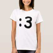 T-shirt Émoticône face chat : 3 (Devant)
