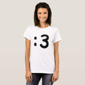 T-shirt Émoticône face chat : 3 (Devant entier)