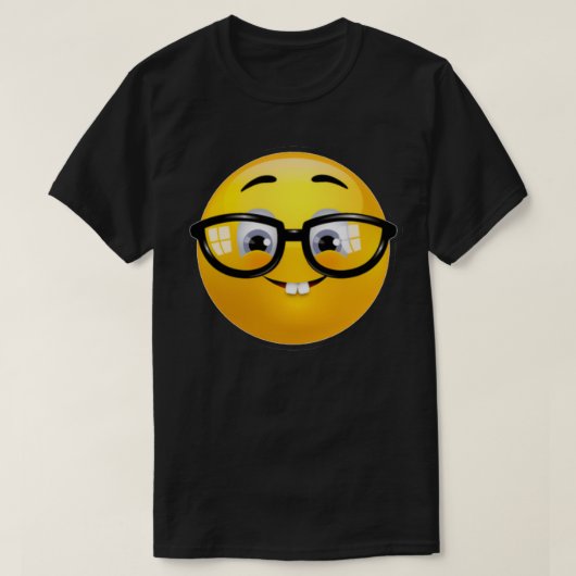 T-shirt émoticône Nerd geek (Design devant)