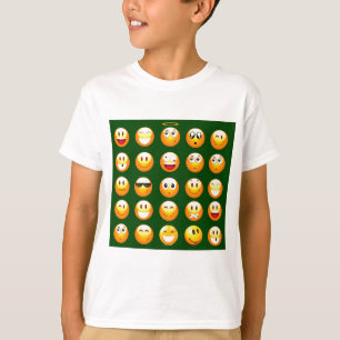 T-shirt émoticône vert foncé