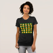 T-shirt émoticône vert foncé (Devant entier)
