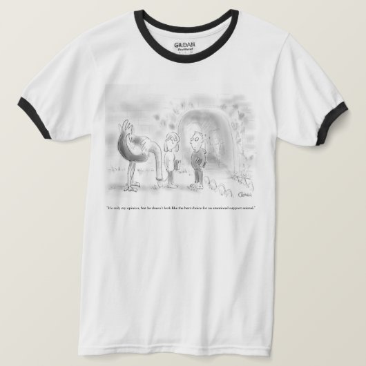 T-shirt émotif d'animal de soutien (Design devant)