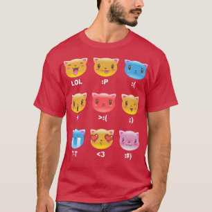 T-shirt Emotion Kitten Graphic tendance Emojis 