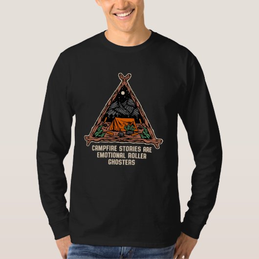 T-shirt Emotional Roller Ghosters Halloween Camping Scary (Devant)