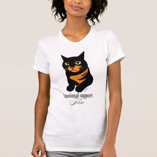 T-shirt Emotional support feline (Devant)