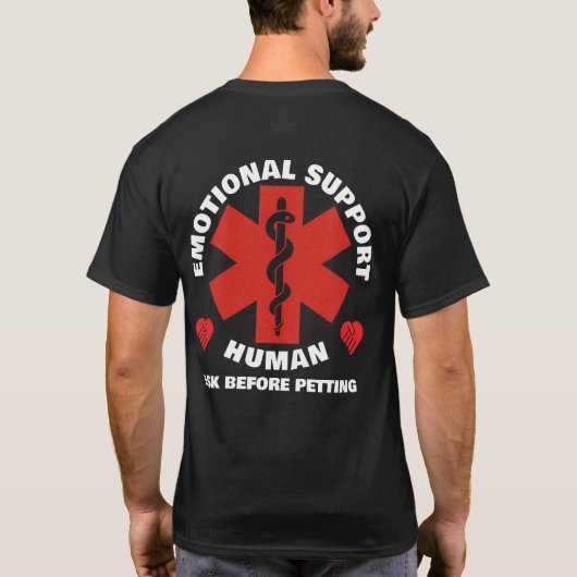 T-shirt Emotional Support Human (Dos)