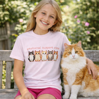 T-shirt Emotional Support - Kawaii Cutie Kitties Cat Kid's