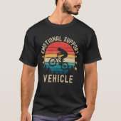 T-shirt Emotional Support Vehicle - Funny Cycling  (Devant)