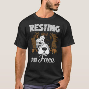 T-shirt Emplacement Pitbulle de la face du point de repos
