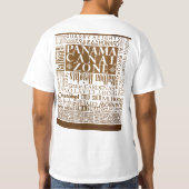T-shirt Emplacements PCZ sur papier ancien avec bordure (Dos)