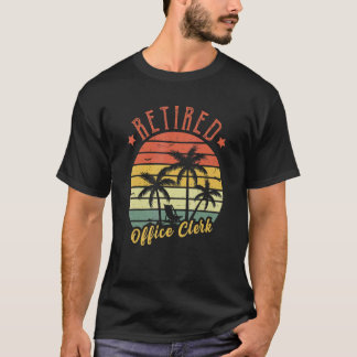 T-shirt Employé de Bureau Retraité Rétro Vintage Pour Homm
