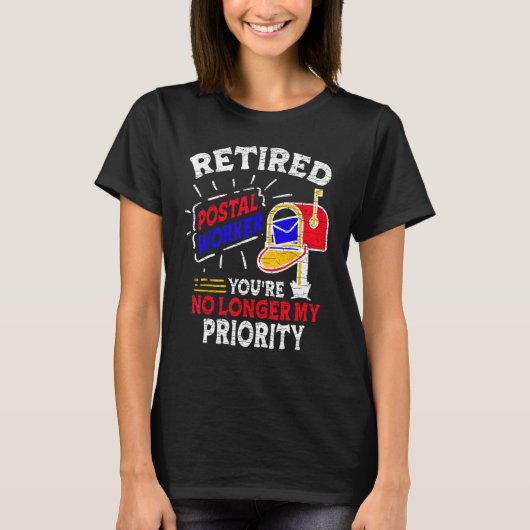 T-shirt Employé de poste retraité (Devant)