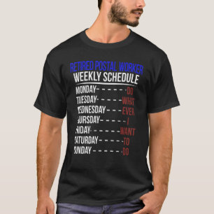 T-shirt Employé de poste retraité Horaire de retraite Mail