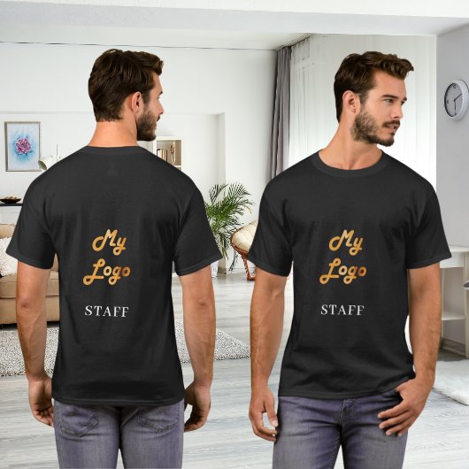 T-shirt Employé du logo d'entreprise noir
