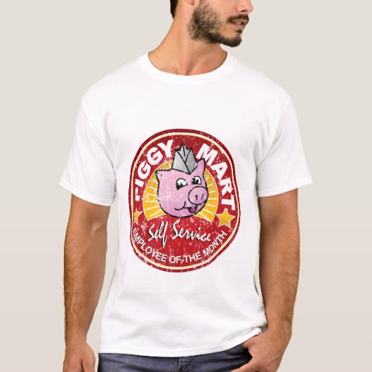 T-shirt Employé porcin de marché du cru de mois (Devant)