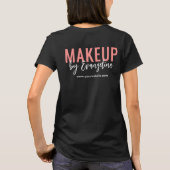 T-shirt Employée de Maquillage Logo Écriture Noire (Dos)